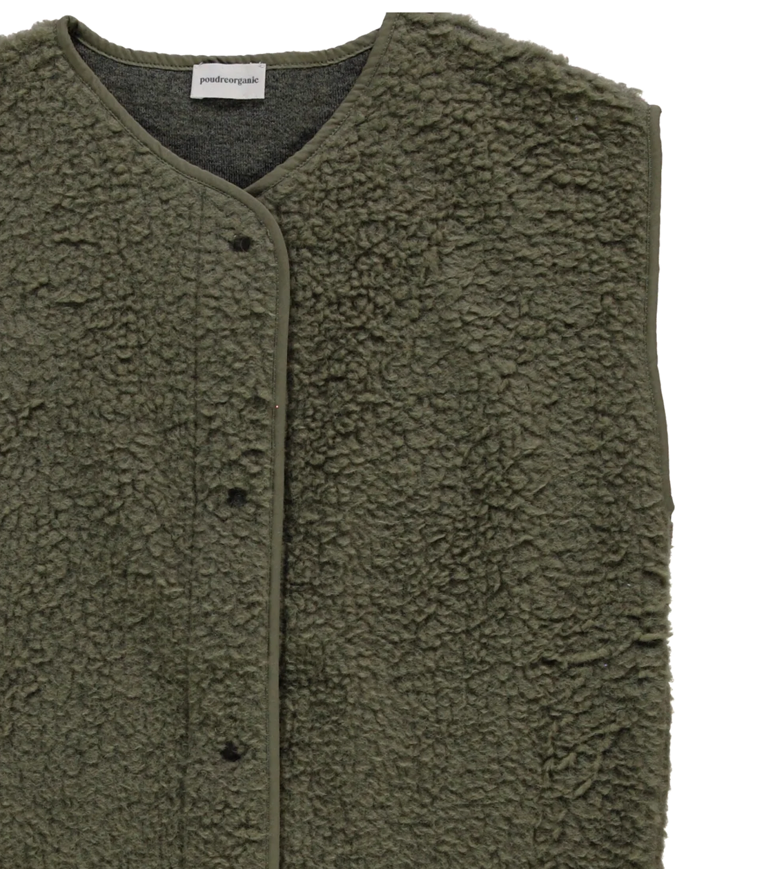 poudreorganic - veste sheep laine adulte, taupe vert