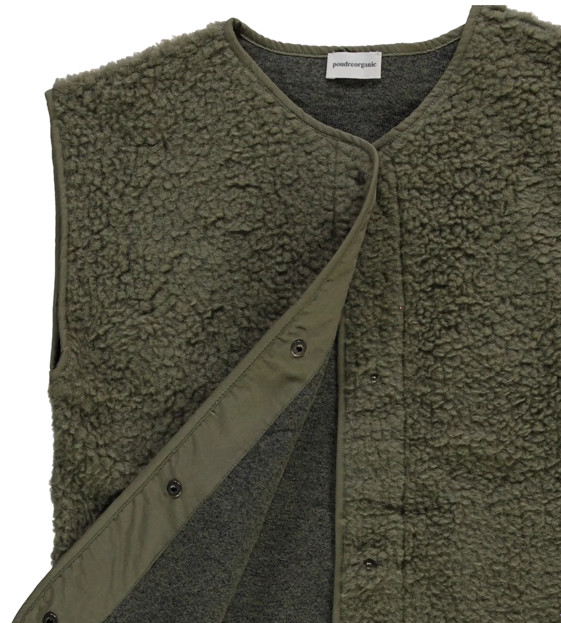 poudreorganic - veste sheep laine adulte, taupe vert