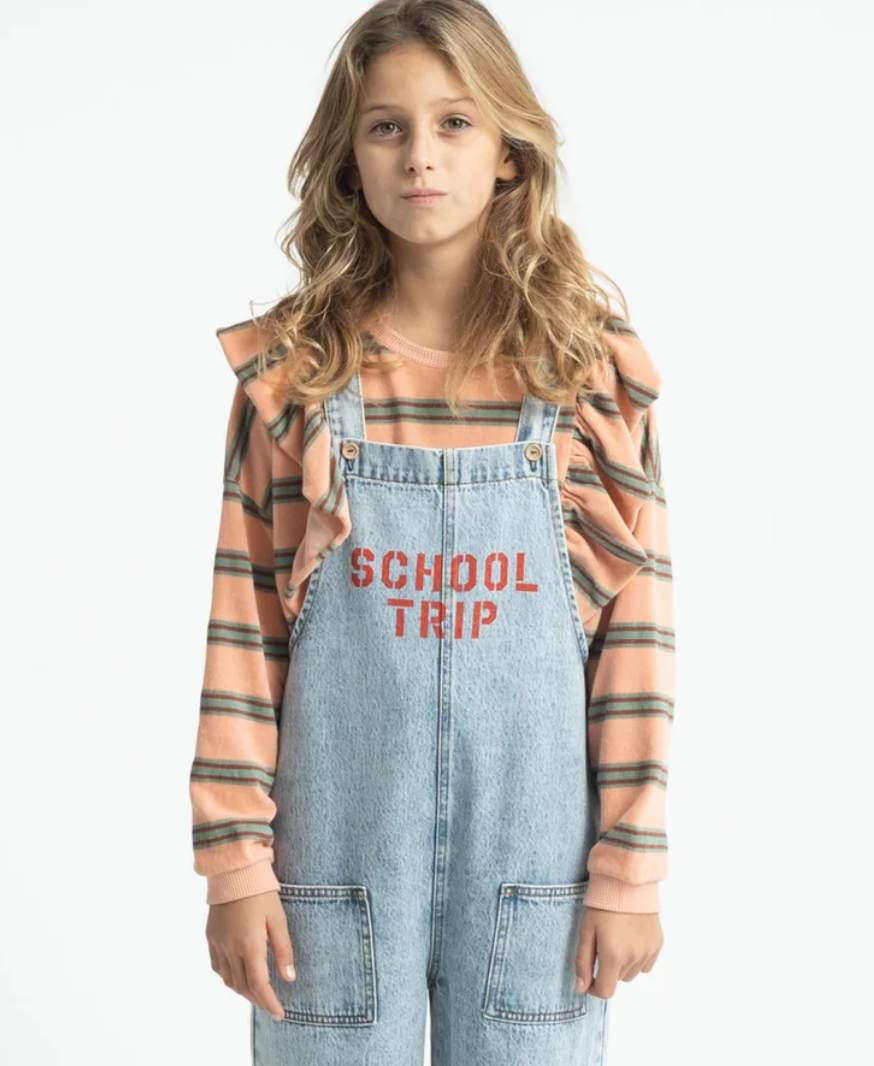 piupiuchick - terry sweatshirt, light pink, stripes
