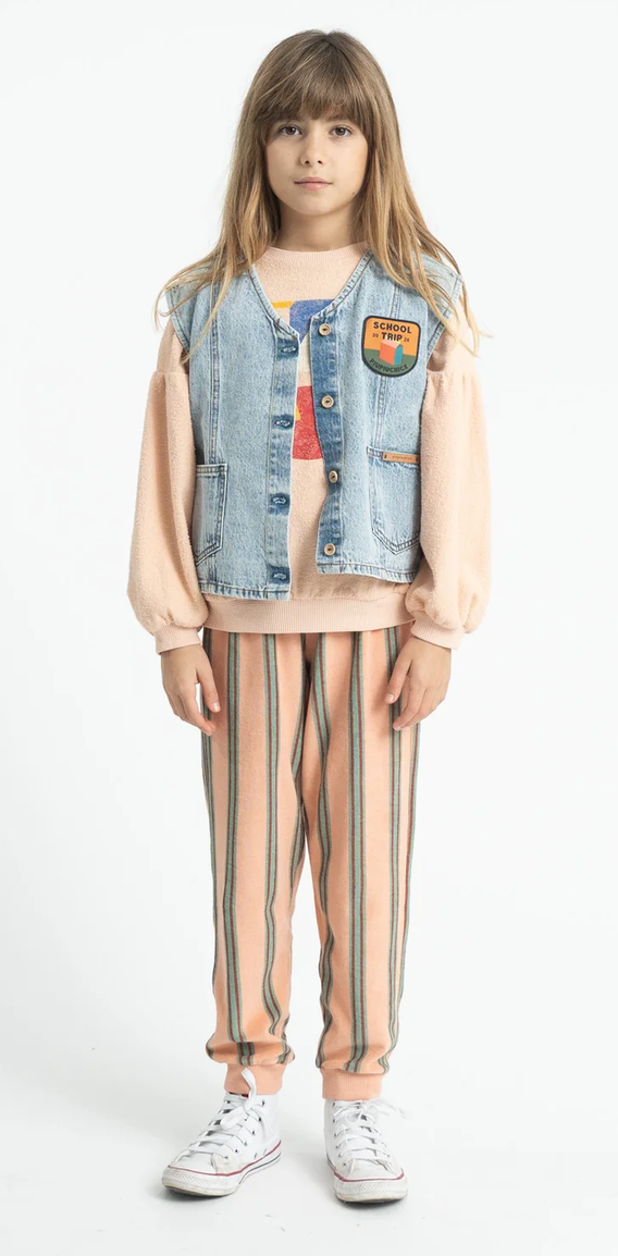 piupiuchick - jogging pants, light pink, stripes