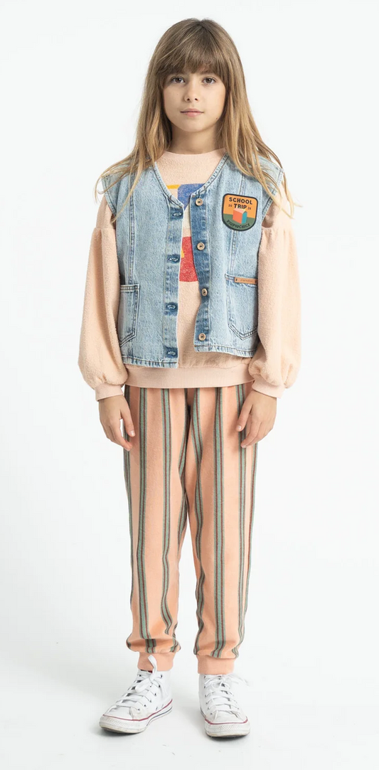 piupiuchick - jogging pants, light pink, stripes