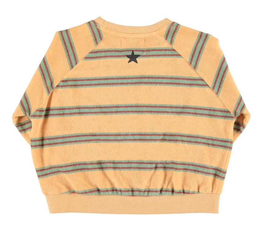 piupiuchick - terry sweatshirt, sand, stripes