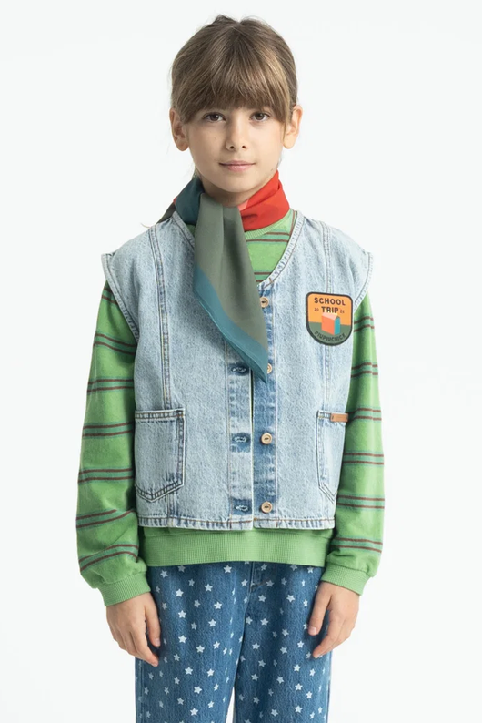 piupiuchick - terry sweatshirt, green, stripes