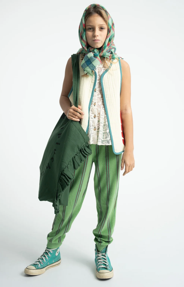 piupiuchick - jogging pants, green, stripes