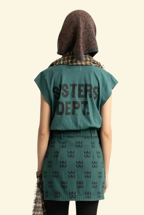 sisters department - shirt, petrol blue, sisters dept