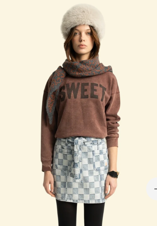 sisters department - sweatshirt, brown, sweet