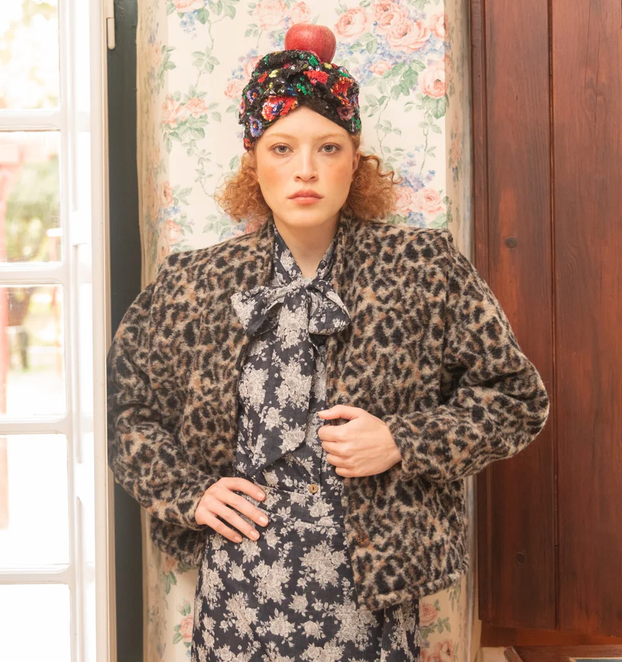 sisters department - jacket, ecru, animal