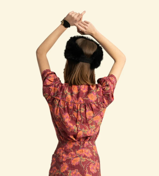 sisters department - blouse, bordeaux, flowers