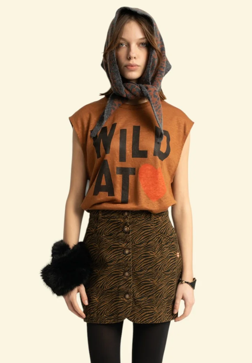 sisters department - shirt, brown, wild at heart