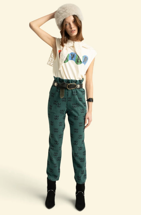 sisters department - trousers, petrol blue, ethnic