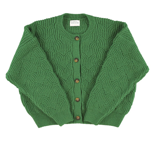 sisters department - knitted soft cardigan, green