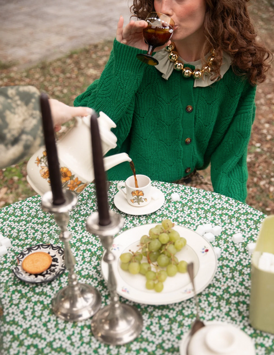 sisters department - knitted soft cardigan, green