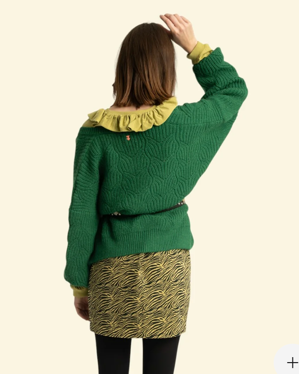 sisters department - knitted soft cardigan, green