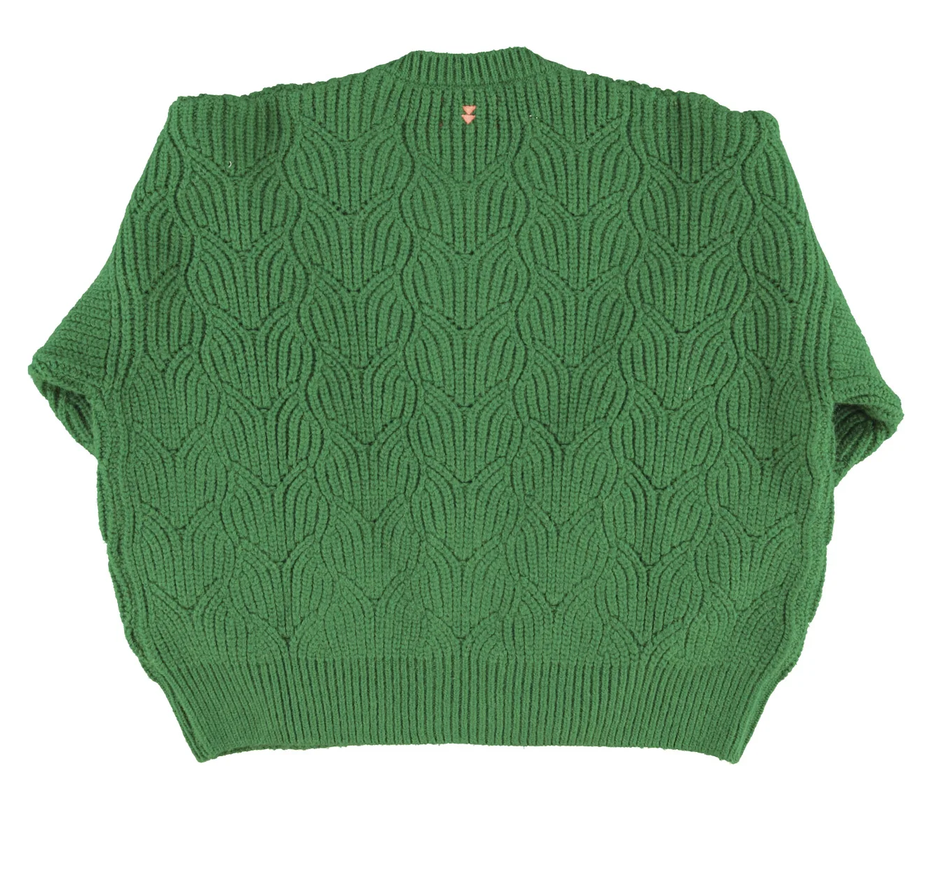 sisters department - knitted soft cardigan, green