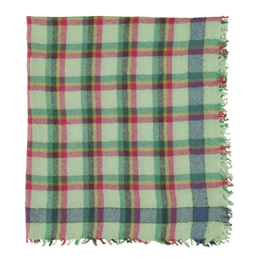 piupiuchick - scarf, light green checkered