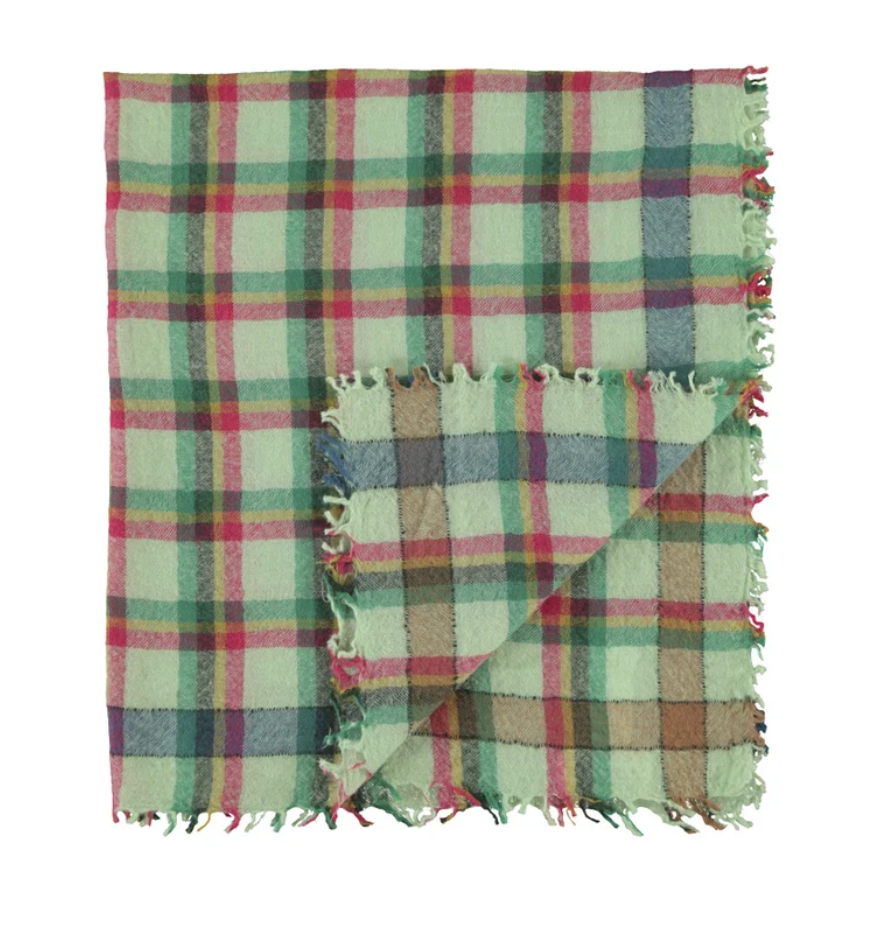 piupiuchick - scarf, light green checkered