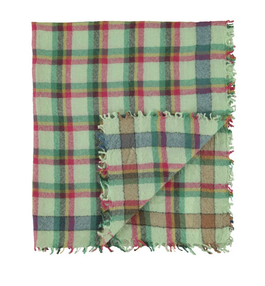 piupiuchick - scarf, light green checkered