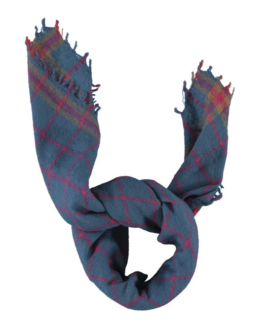 piupiuchick - scarf, blue checkered