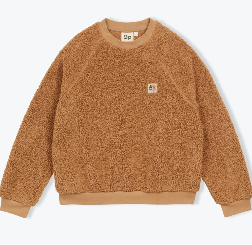 AP woman - sweat sherpa unie, camel