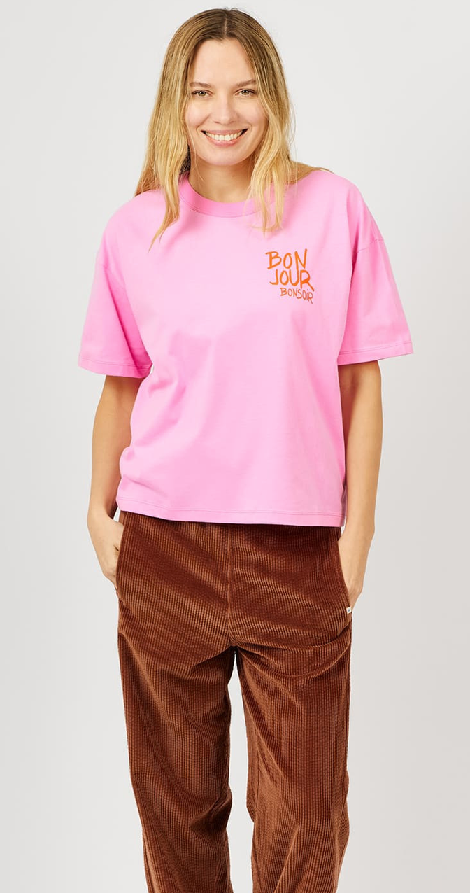 AP woman - shirt bonjour bonsoir, bubble gum