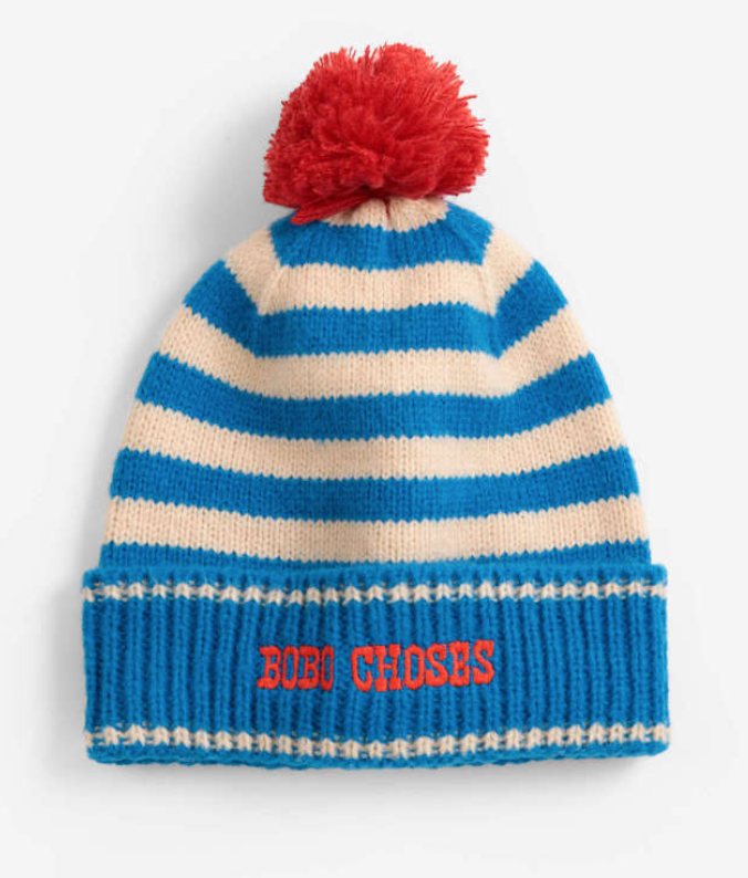 bobo choses kids - stripes knitted beanie