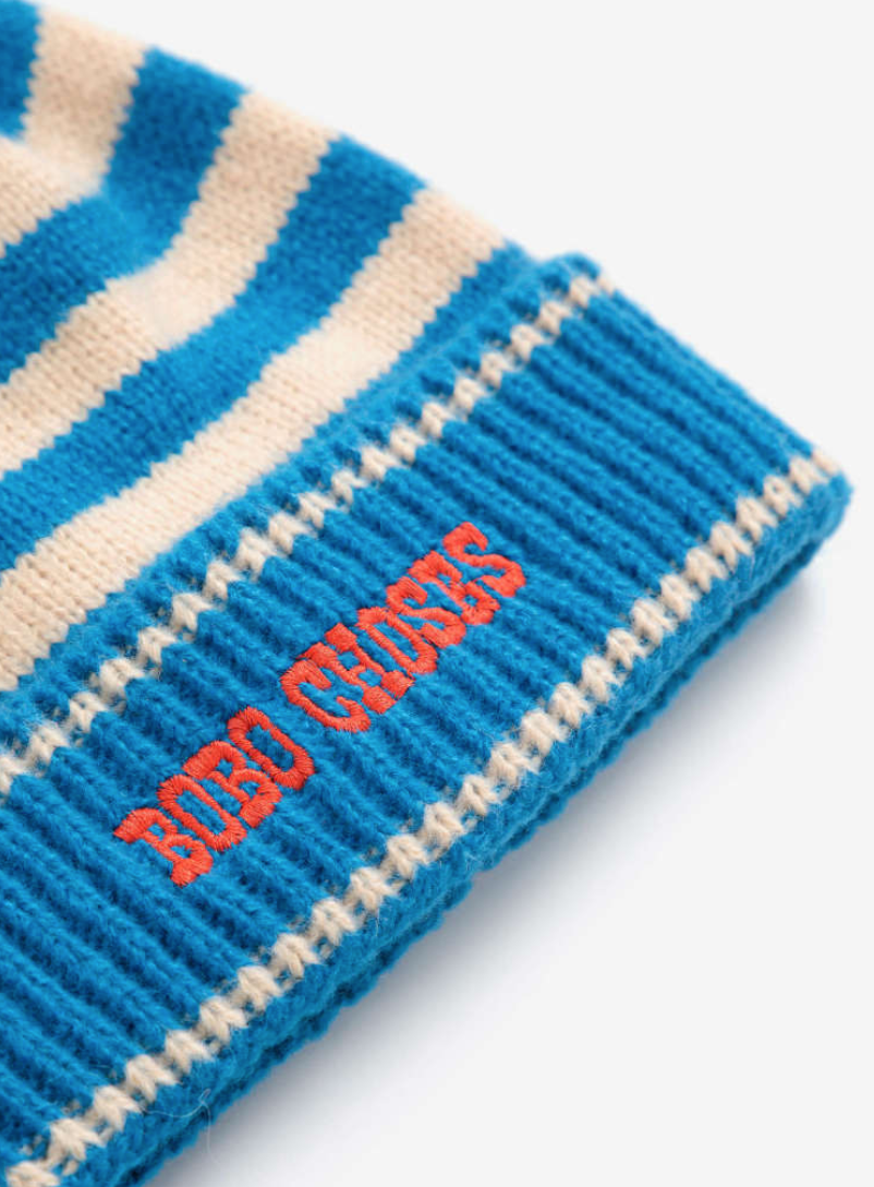 bobo choses kids - stripes knitted beanie
