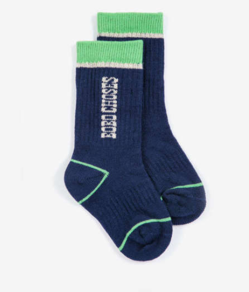 bobo choses kids - long socks, navy/green