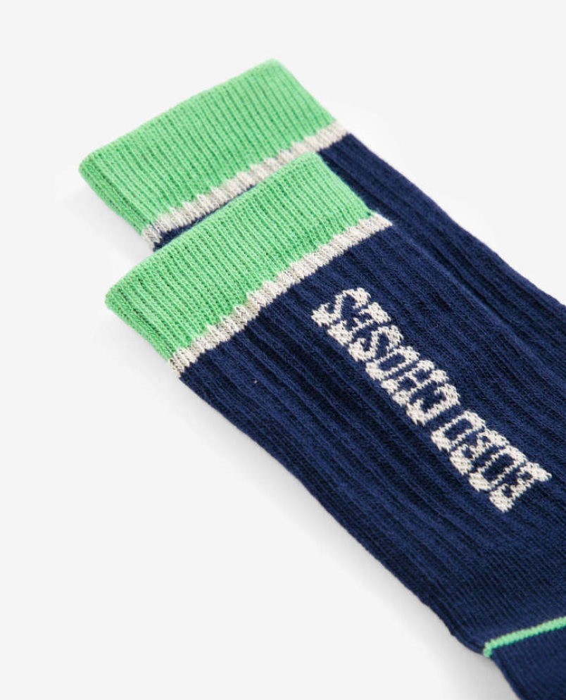 bobo choses kids - long socks, navy/green