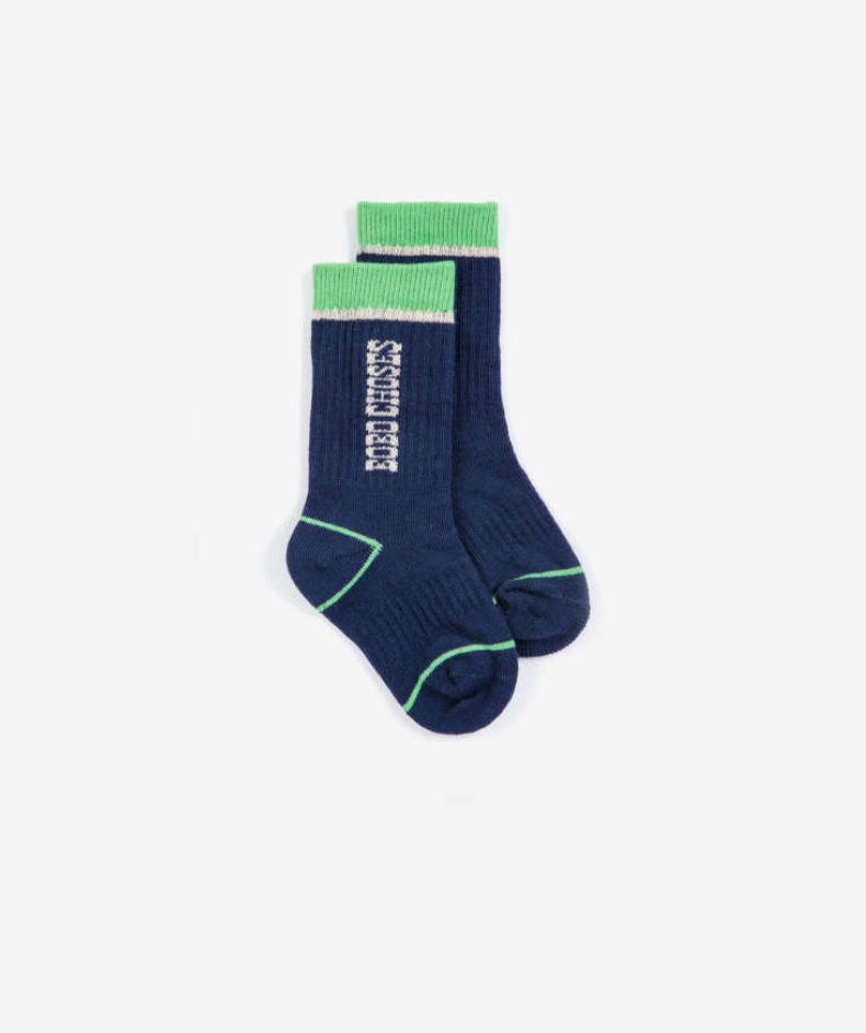 bobo choses kids - long socks, navy/green