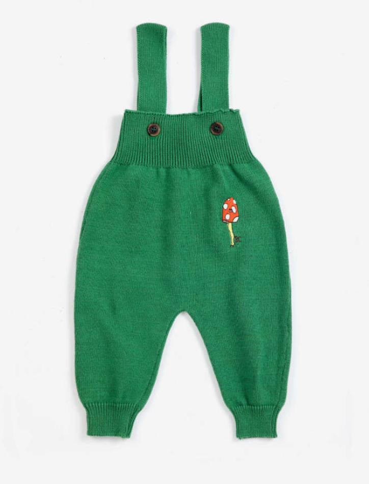 bobo choses kids - mush monster knitted overall, green