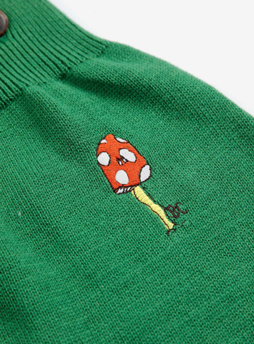 bobo choses kids - mush monster knitted overall, green