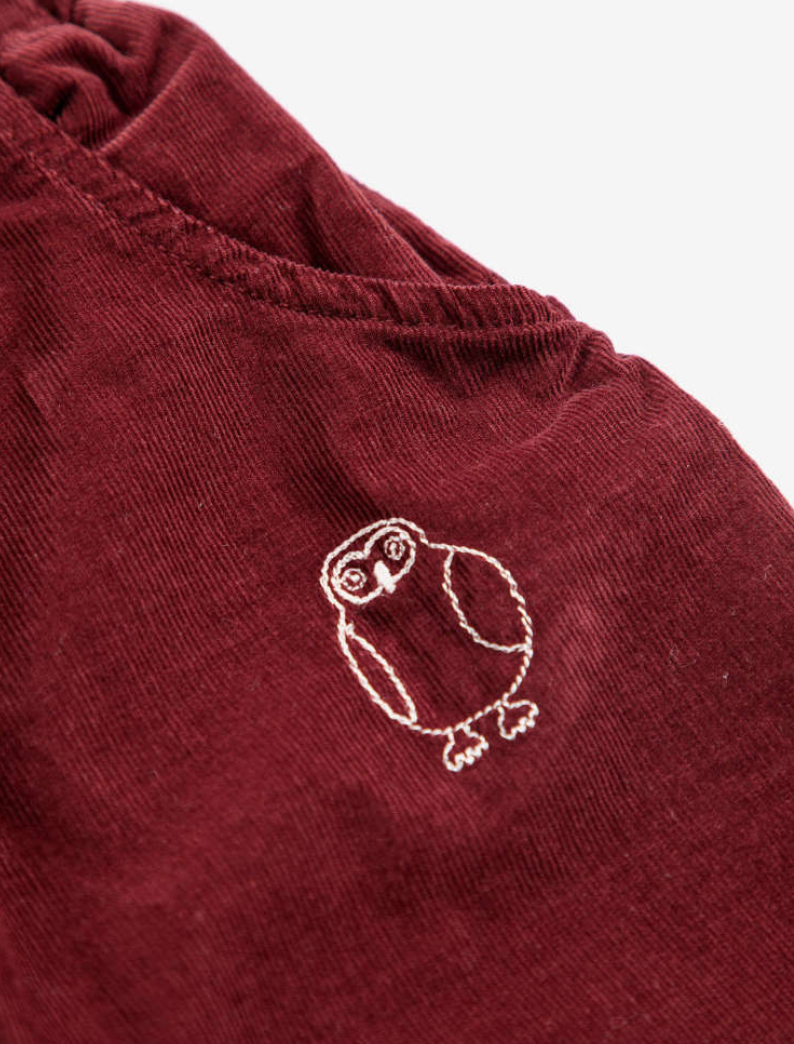 bobo choses kids - curious owl corduroy pants