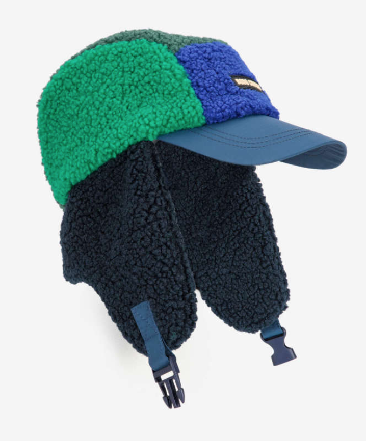 bobo choses kids - color block sheepskin chapka