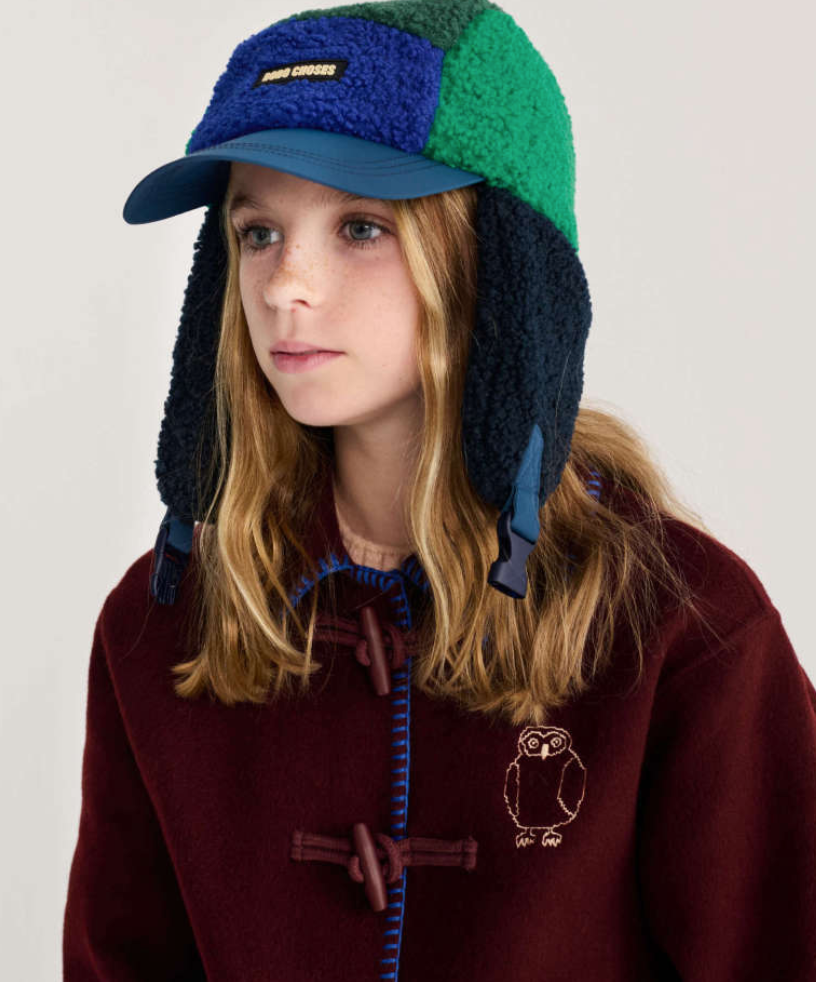 bobo choses kids - color block sheepskin chapka
