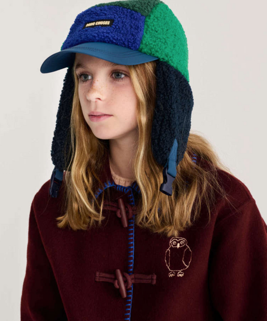 bobo choses kids - color block sheepskin chapka