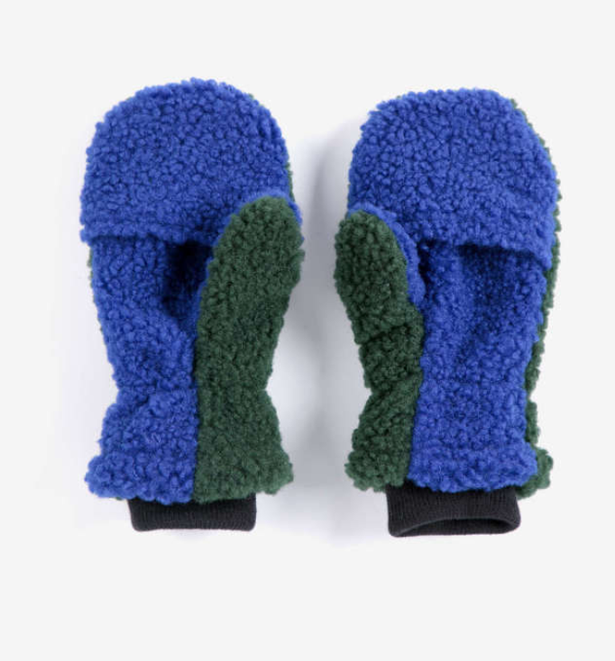 bobo choses kids - color block sheepskin mittens