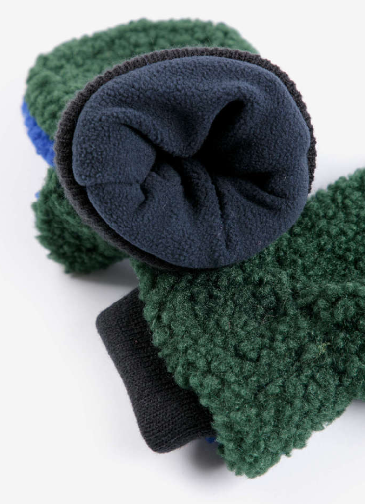 bobo choses kids - color block sheepskin mittens
