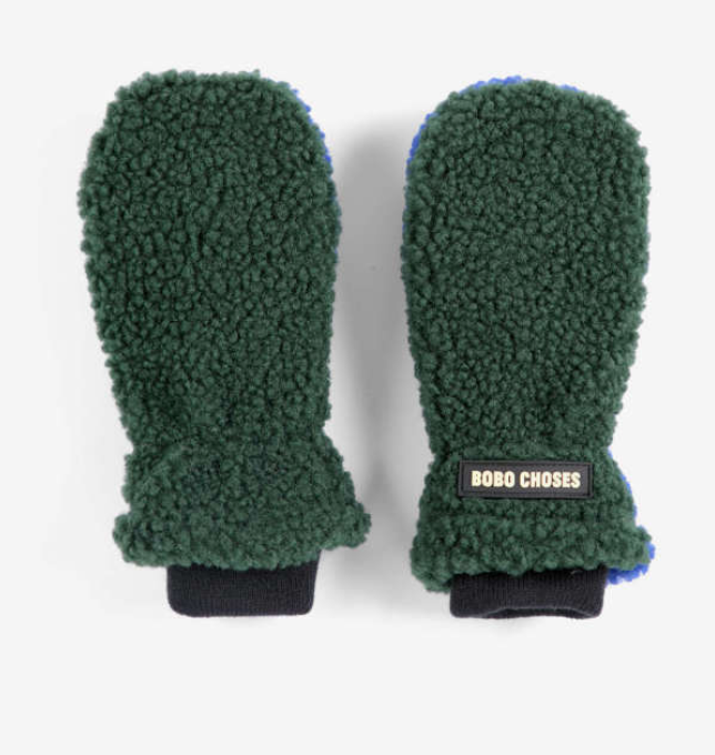 bobo choses kids - color block sheepskin mittens