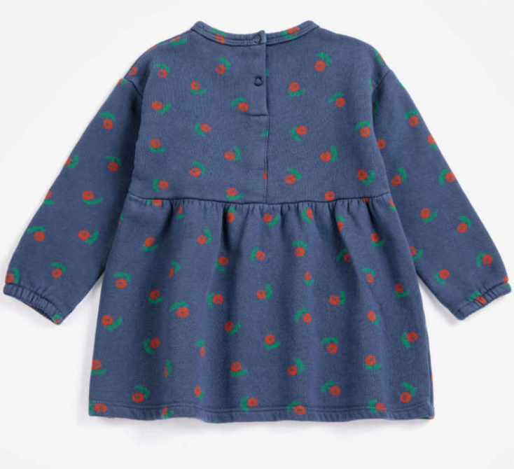 bobo choses kids - stamp bloom all over fleece dress