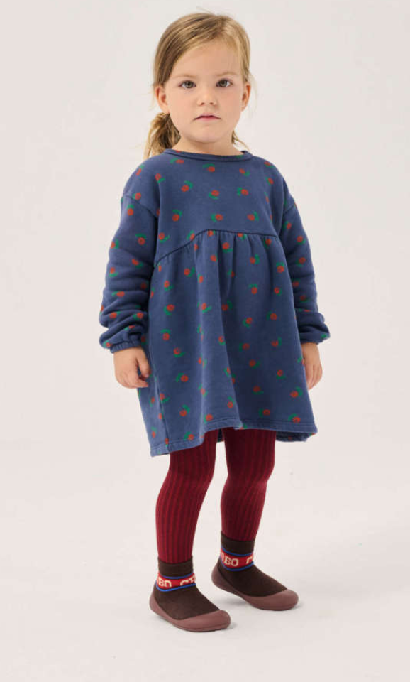 bobo choses kids - stamp bloom all over fleece dress