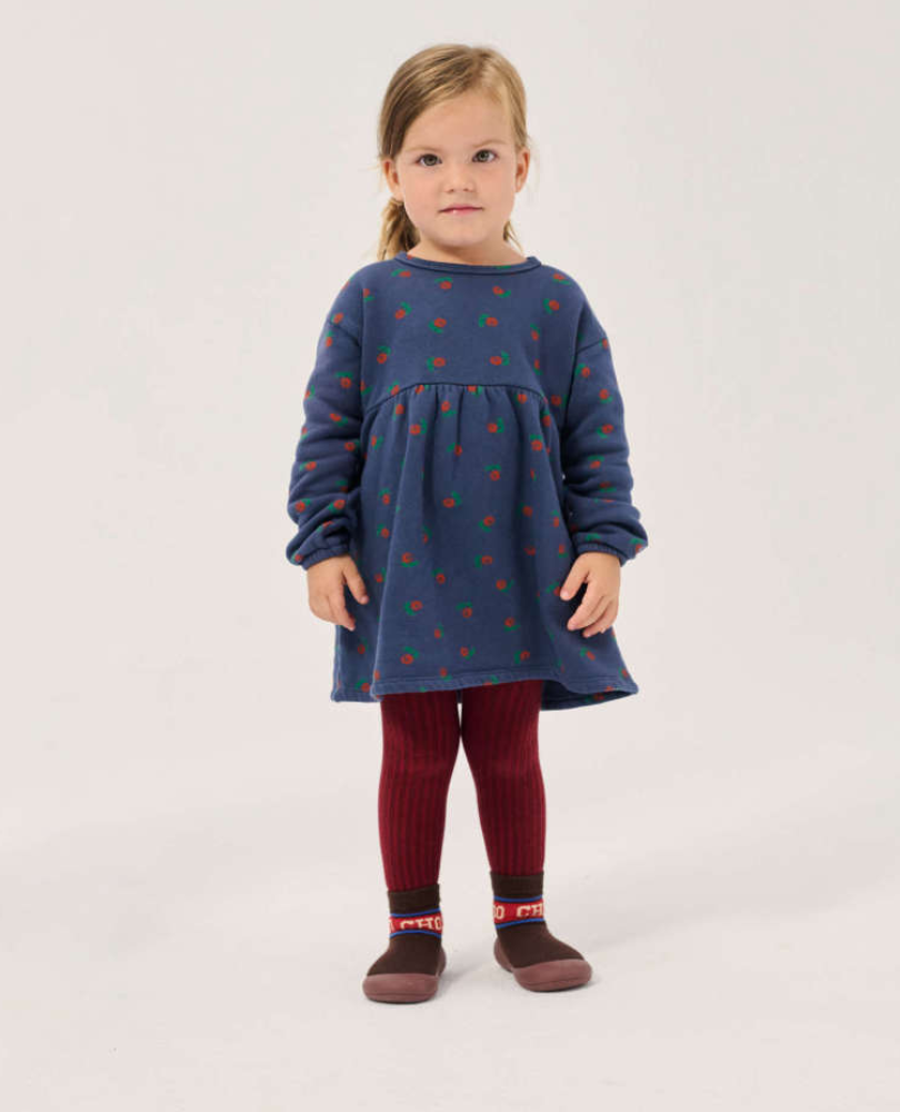 bobo choses kids - stamp bloom all over fleece dress
