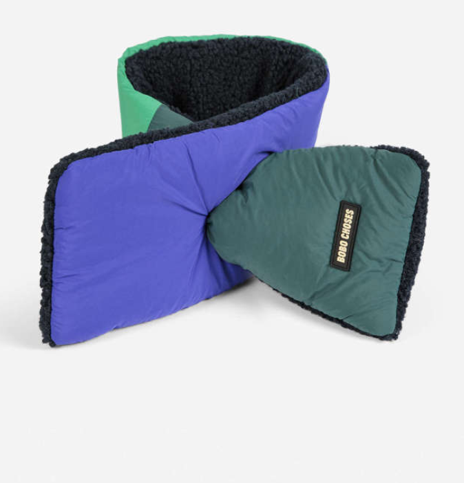 bobo choses kids - color block sheepskin neck warmer