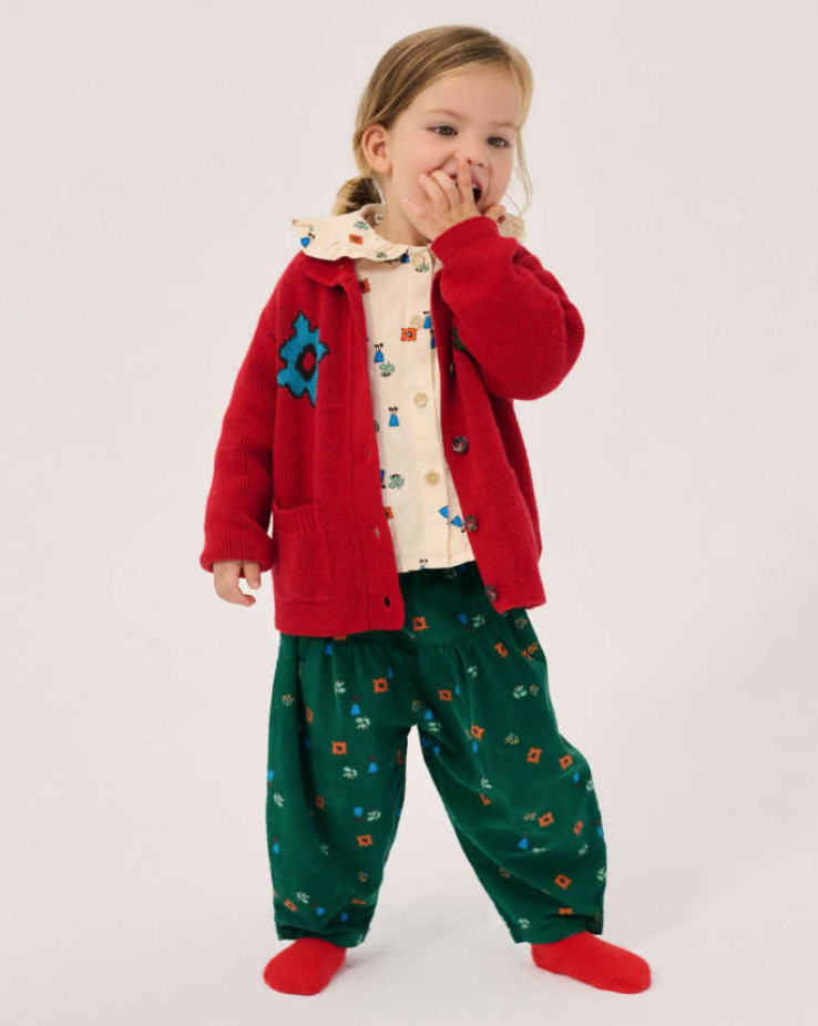 bobo choses kids - blossom all over corduroy pants