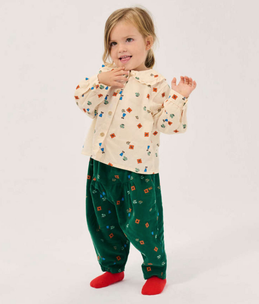 bobo choses kids - blossom all over corduroy pants
