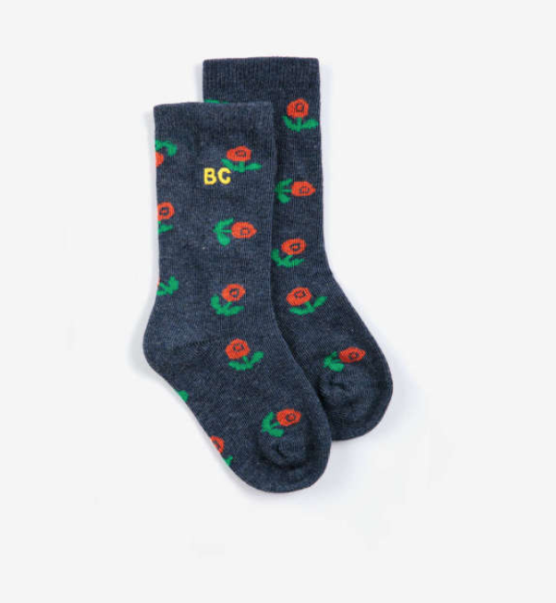 bobo choses kids - stamp bloom all over long socks