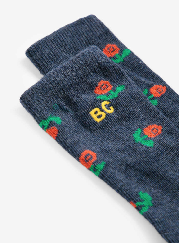 bobo choses kids - stamp bloom all over long socks
