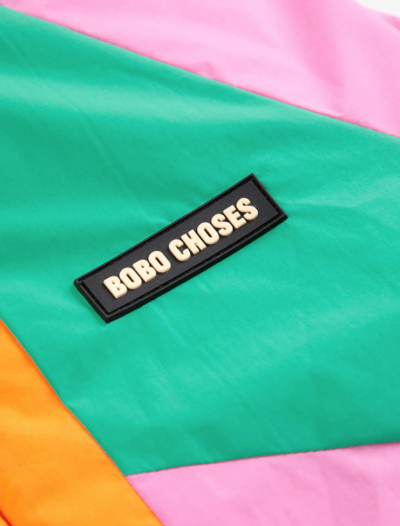 bobo choses kids - almost moiré all over reversible anorak, fuchsia