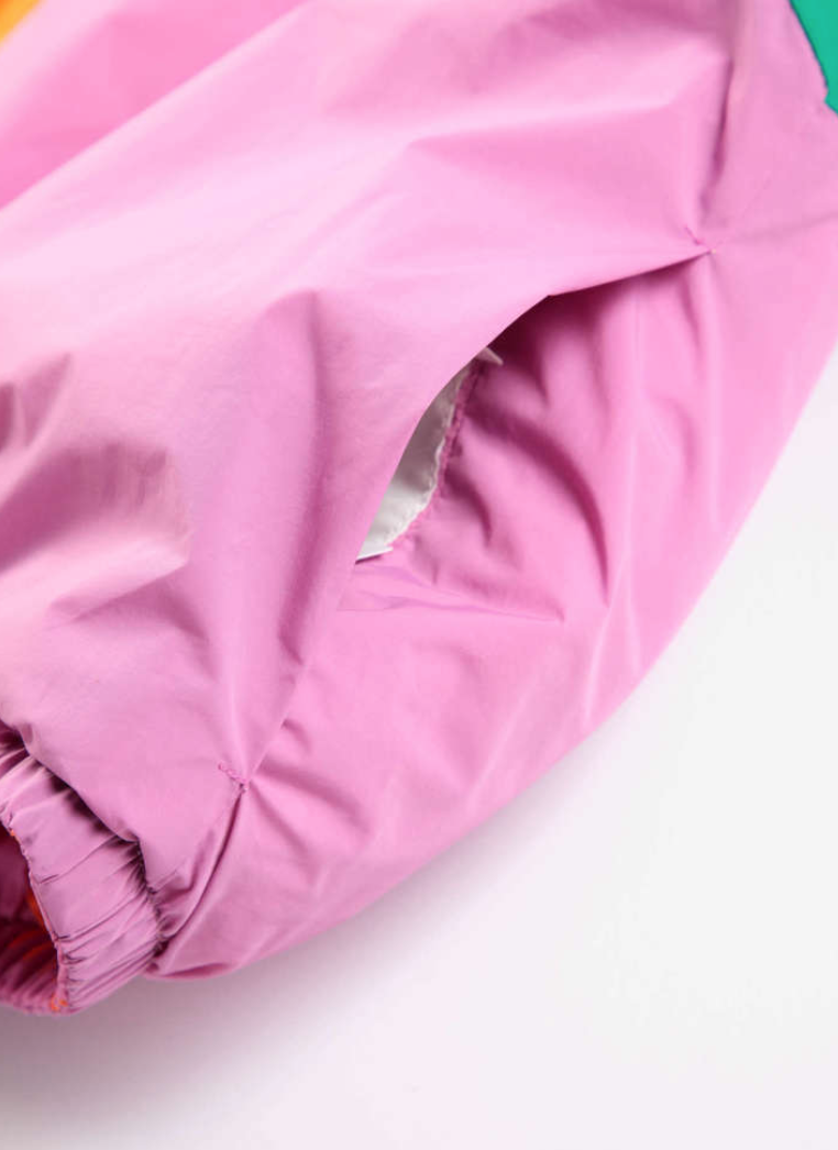 bobo choses kids - almost moiré all over reversible anorak, fuchsia