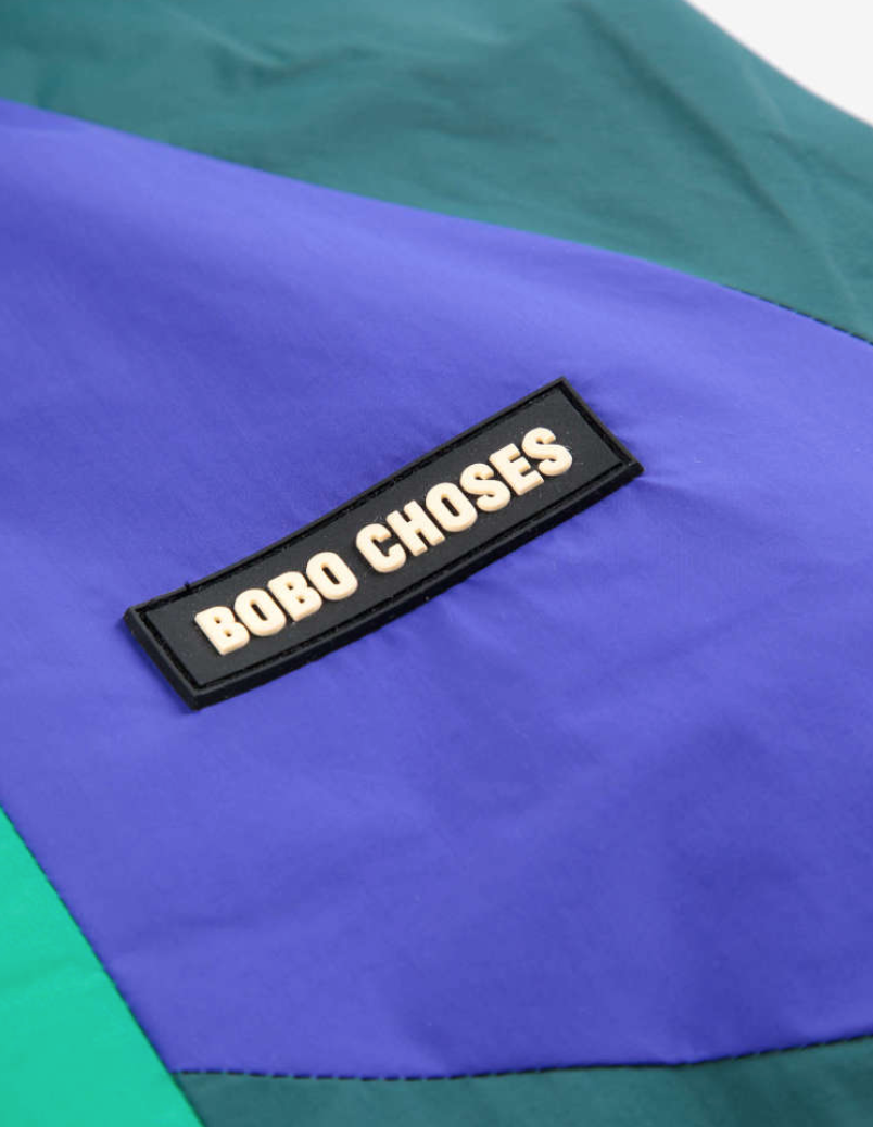 bobo choses kids - almost moiré all over reversible anorak, navy