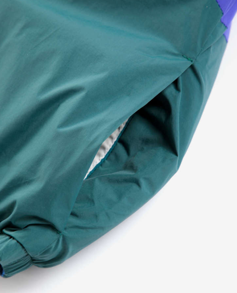 bobo choses kids - almost moiré all over reversible anorak, navy